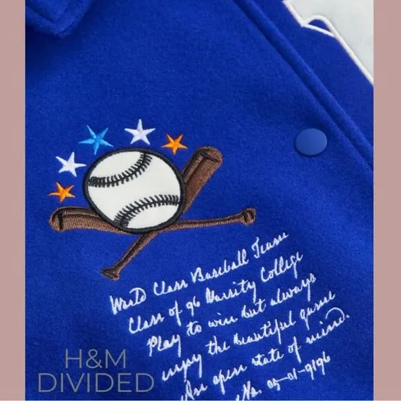 NEW BROOKLYN VARSITY JACKET - Royal Blue | NWT Sz S - Picture 2 of 6